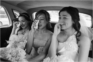 crying bridemaids