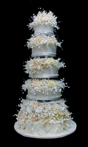 7 tier wedding cake - ana paz miami