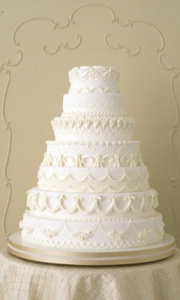 7 tier classic wedding cake